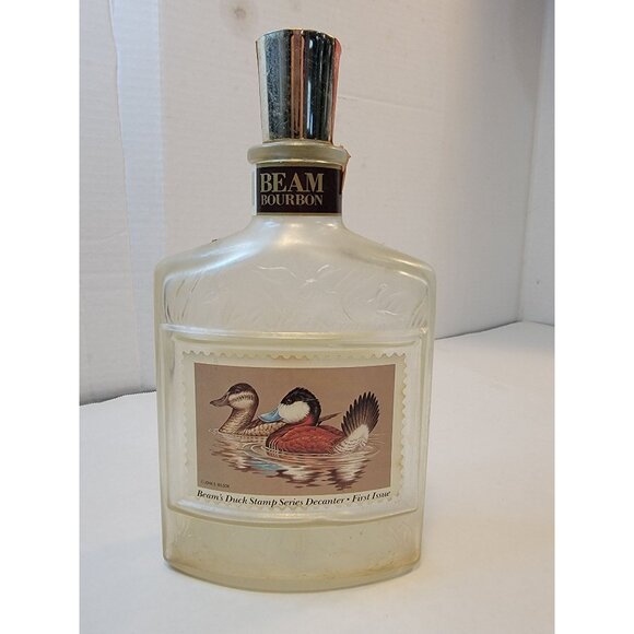 1980's Jim Beam Bourbon Duck Stamp Series Decanter First Issue Empty Preowned - Picture 1 of 7